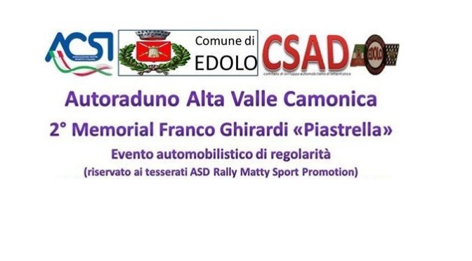 2° Memorial Franco Ghirardi “Piastrella” – 23-24 settembre 2017