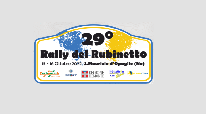 29° Rally del Rubinetto, 16 ottobre 2022